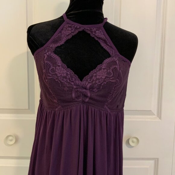 Torrid Purple High Neck Mesh Lace Babydoll Nightgown Torrid 1 US size 1X - Picture 3 of 10